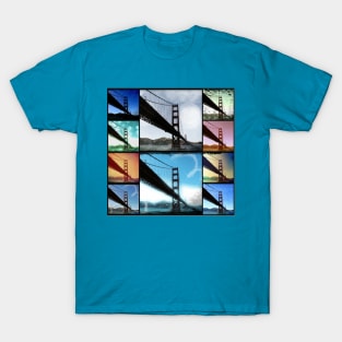 Golden Gate Bridge colorful Photo Collage T-Shirt